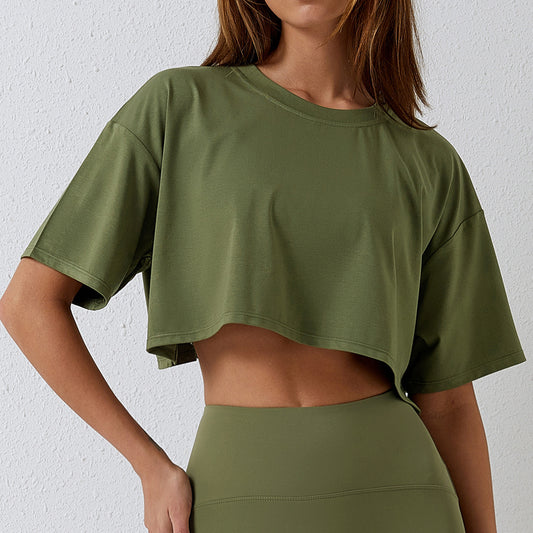 Outdoor Sports Short Sleeve Blouse Yoga Clothes For Women